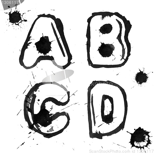 Image of ink alphabet