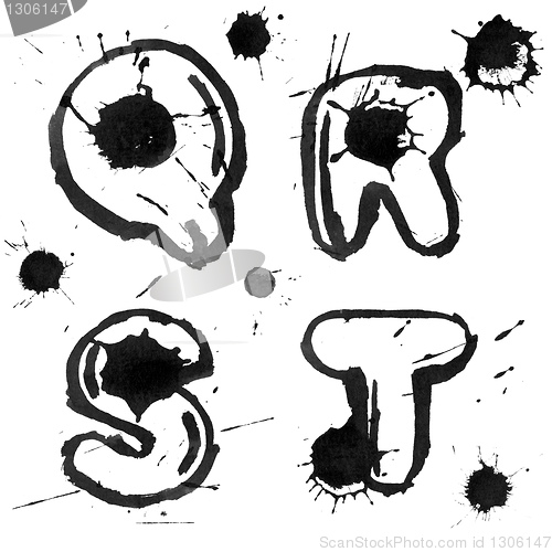 Image of ink alphabet