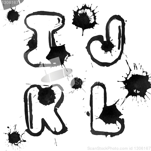 Image of ink alphabet