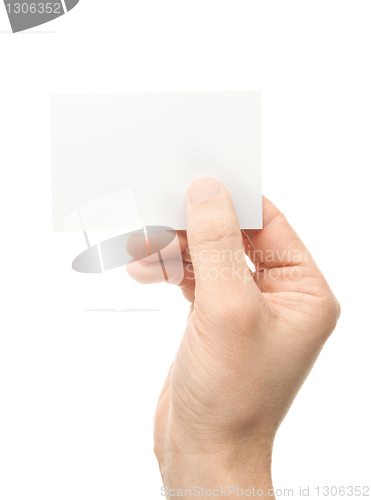 Image of Hand whit a card