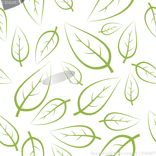 Image of Fresh green leafs texture