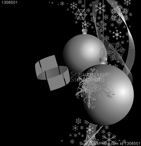 Image of Silver Christmas bulbs
