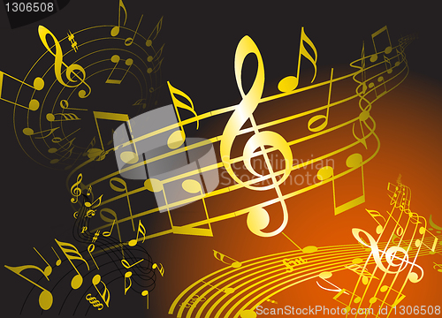 Image of Golden music theme 