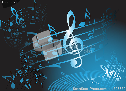 Image of Blue music theme 