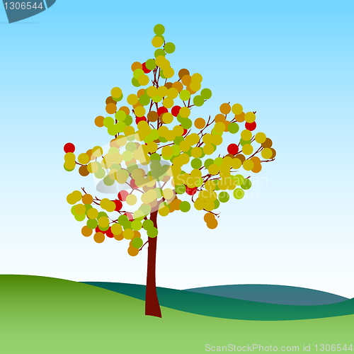 Image of Abstract autumn tree