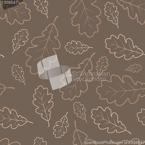 Image of Autumn oak leafs texture
