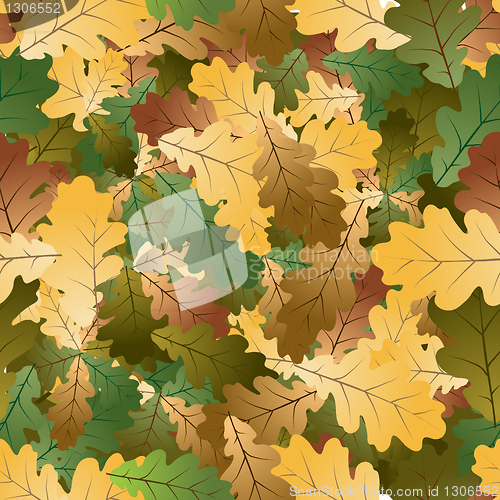 Image of Oak leafs seamless pattern 