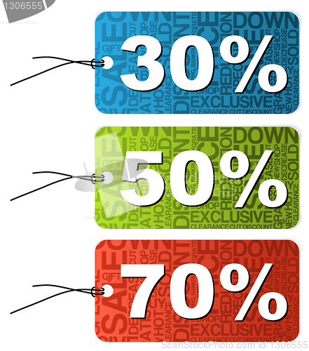 Image of Set of paper tags for sale