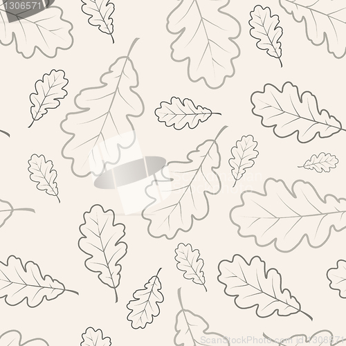 Image of Oak leafs seamless pattern 