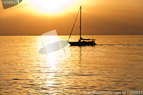 Image of Sailboat at dawn