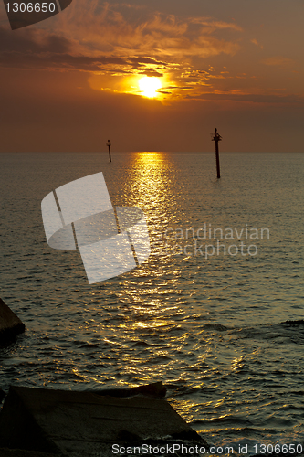 Image of Sailboat at dawn