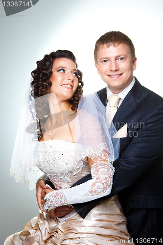 Image of just married bride and groom