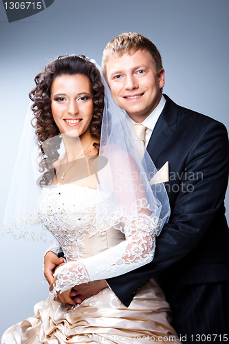 Image of just married bride and groom