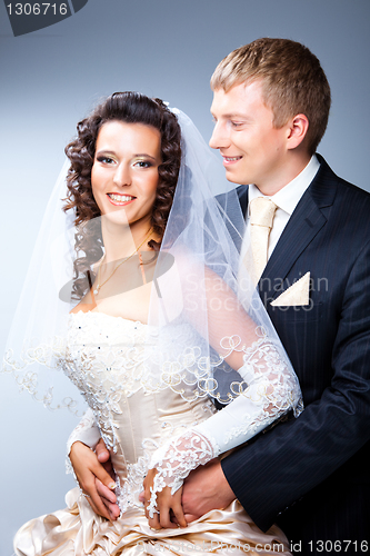 Image of just married bride and groom