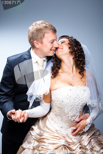 Image of just married bride and groom