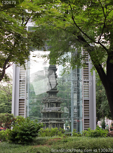 Image of Buddhist structure at Tapol Park, Seoul, Korea