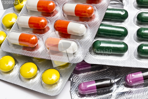 Image of Colorful capsules and pills