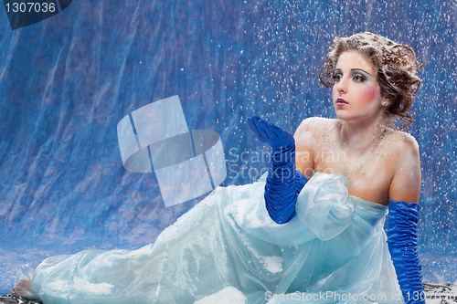 Image of Beautiful girl like Snow White