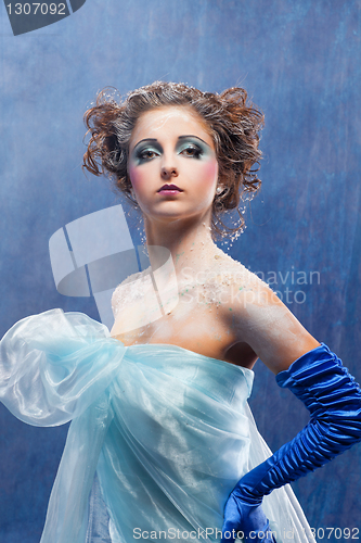 Image of Beautiful girl like Snow White