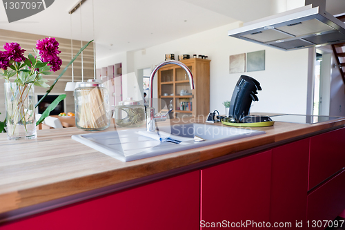 Image of Interior of modern house kitchen