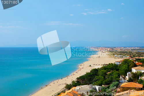 Image of Mediterranean sea coast. Nice France.