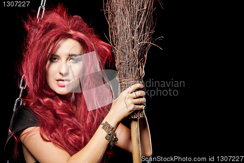 Image of Witch with scary expression..