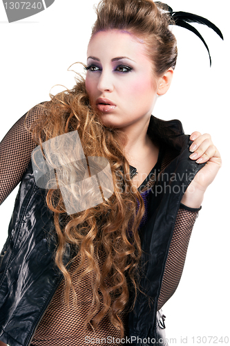 Image of Sexy rocker girl  wiht cool makeup