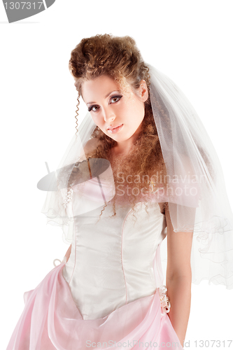 Image of Beautiful woman dressed as a bride