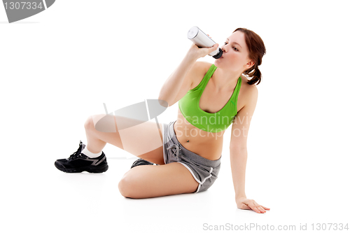 Image of Young woman doing gymnastics