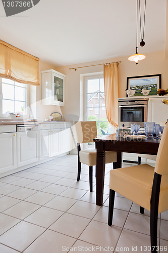 Image of Interior of modern house kitchen