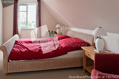 Image of beautiful interior of a modern bedroom