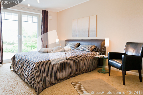 Image of beautiful interior of a modern bedroom