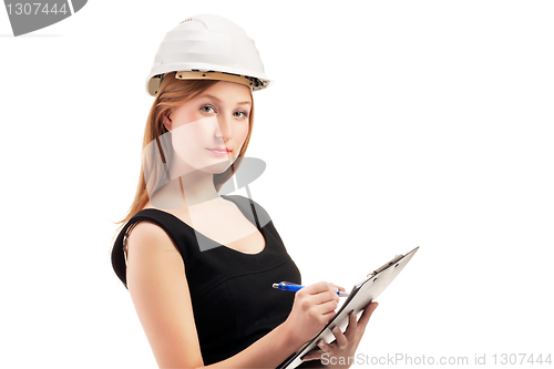 Image of Portrait of beautiful business woman