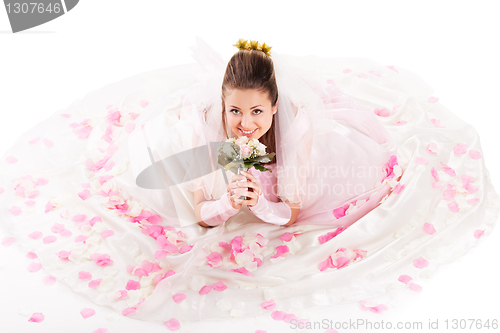 Image of Beautiful woman dressed as a bride