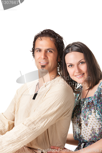 Image of Attractive young couple. Studio portrait