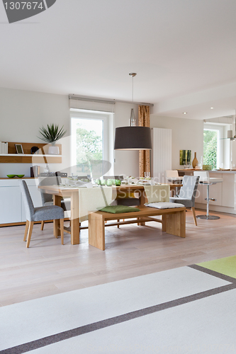 Image of Interior of modern house kitchen