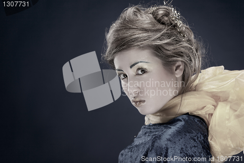 Image of vinage portrait of beautiful woman