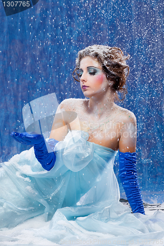 Image of Beautiful girl like Snow White
