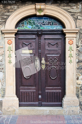 Image of close-up image of ancient doors