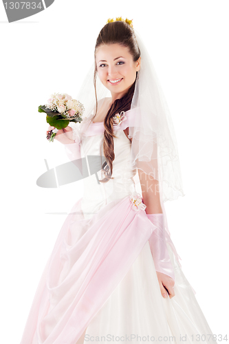 Image of Beautiful woman dressed as a bride