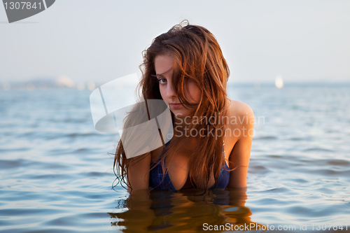 Image of girl posing in the Water