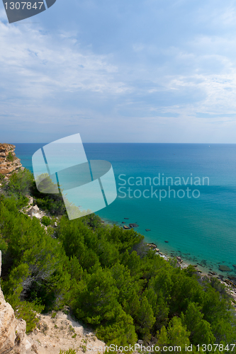 Image of Mediterranean sea coast. Nice France.