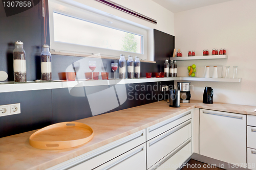 Image of Interior of modern house kitchen