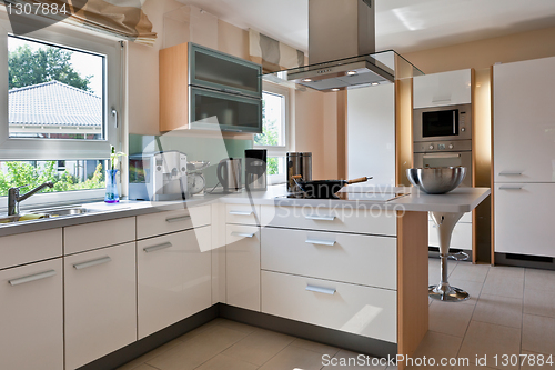 Image of Interior of modern house kitchen