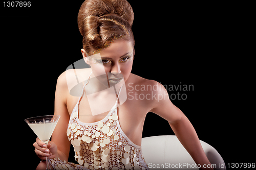 Image of Portrait of glamour beautiful young woman