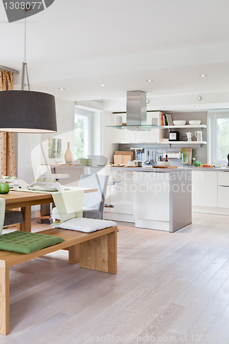 Image of Interior of modern house kitchen