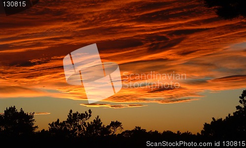 Image of Sunset in red