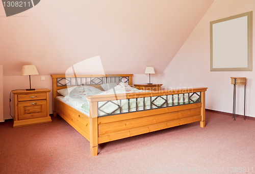 Image of beautiful interior of a modern bedroom