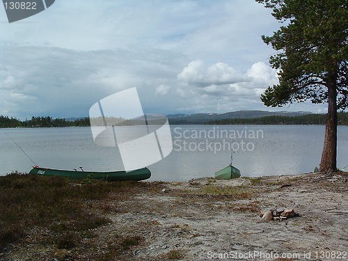 Image of Canoe camp by the lake