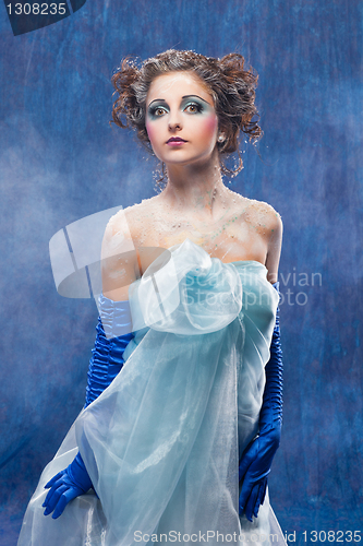Image of Beautiful girl like Snow White
